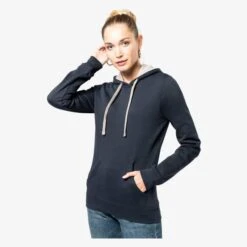 KARIBAN K465 - Sweat-shirt Capuche Contrastée Femme