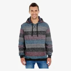 8603 - Printed Striped Marl Pullover