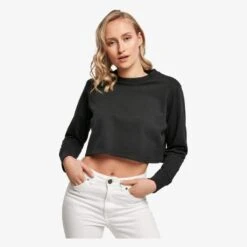Build Your Brand BY131 - Ladies Terry Cropped Crew