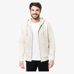 KARIBAN K4030 - Sweat-shirt à Capuche écoresponsable à Fermeture Zippée Homme
