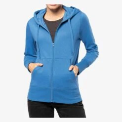 KARIBAN K4031 - Sweat-shirt à Capuche écoresponsable à Fermeture Zippée Femme