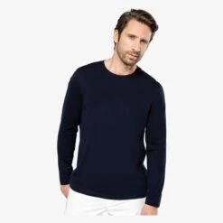 PK302 - T-shirt Supima® Col Rond Manches Longues Homme