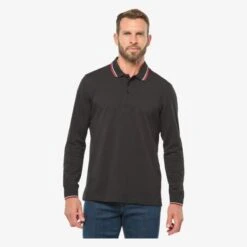 KARIBAN K280 - Polo Maille Piquée Manches Longues Homme