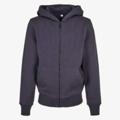 Build Your Brand BY188 - Kids Organic Basic Zip Hoody