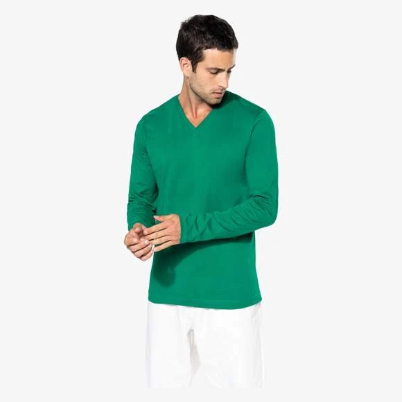 KARIBAN K358 - T-shirt Col V Manches Longues 5 KARIBAN K358 - T-shirt Col V Manches Longues – Image 3