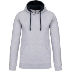 KARIBAN K446 - Sweat à Capuche Bicolore -Karioact Boutique aHR0cDovL21lZGlhMi5kZXNpZ25wYXJ0bmVyLmZyL2MvcC80ODgwLzQ4ODAtNTQwOC0xLmpwZw