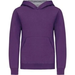 KARIBAN K453 - Sweat-shirt Capuche Contrastée Enfant -Karioact Boutique aHR0cDovL21lZGlhMi5kZXNpZ25wYXJ0bmVyLmZyL2MvcC82ODUzLzY4NTMtMTcwMDItMS5qcGc