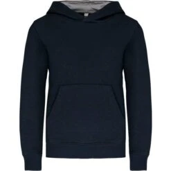 KARIBAN K453 - Sweat-shirt Capuche Contrastée Enfant -Karioact Boutique aHR0cDovL21lZGlhMi5kZXNpZ25wYXJ0bmVyLmZyL2MvcC82ODUzLzY4NTMtNTQwNy0xLmpwZw