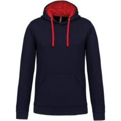 KARIBAN K465 - Sweat-shirt Capuche Contrastée Femme -Karioact Boutique aHR0cDovL21lZGlhMi5kZXNpZ25wYXJ0bmVyLmZyL2MvcC84NjI0Lzg2MjQtMTM2NC0xLmpwZw