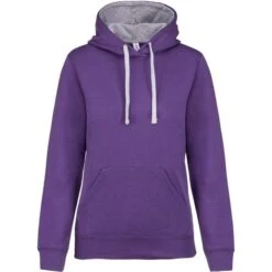 KARIBAN K465 - Sweat-shirt Capuche Contrastée Femme -Karioact Boutique aHR0cDovL21lZGlhMi5kZXNpZ25wYXJ0bmVyLmZyL2MvcC84NjI0Lzg2MjQtMTcwMDItMS5qcGc