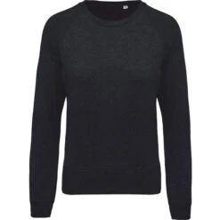 KARIBAN K481 - Sweat-shirt BIO Col Rond Manches Raglan Femme -Karioact Boutique aHR0cDovL21lZGlhMi5kZXNpZ25wYXJ0bmVyLmZyL2MvcC8xMDU4MC8xMDU4MC0xNDM4My0xLmpwZw