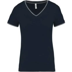 KARIBAN K394 - T-shirt Maille Piquée Col V Femme -Karioact Boutique aHR0cDovL21lZGlhMi5kZXNpZ25wYXJ0bmVyLmZyL2MvcC8xNDU0MS8xNDU0MS0xNDM3NC0xLmpwZw