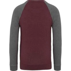 KARIBAN K491 - Sweat-shirt BIO Bicolore Col Rond Manches Raglan Homme -Karioact Boutique aHR0cDovL21lZGlhMi5kZXNpZ25wYXJ0bmVyLmZyL2MvcC8xNDU1OC8xNDU1OC0xNjYwMi0yLmpwZw