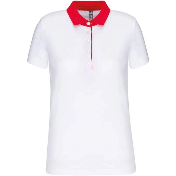 KARIBAN K261 - Polo Jersey Bicolore Femme 9 KARIBAN K261 - Polo Jersey Bicolore Femme – Image 7
