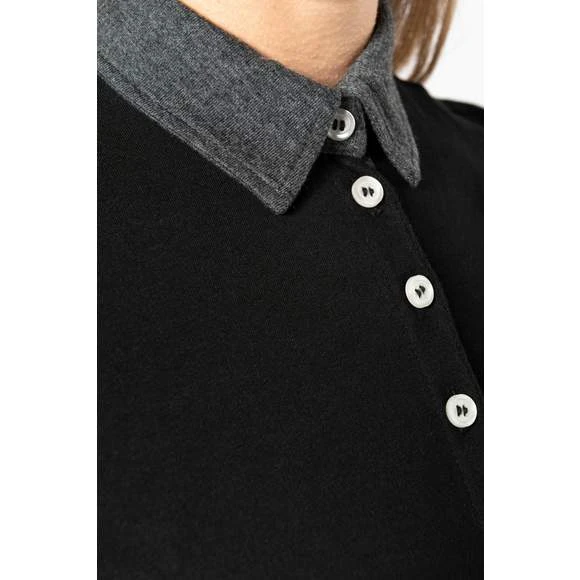 KARIBAN K261 - Polo Jersey Bicolore Femme 6 KARIBAN K261 - Polo Jersey Bicolore Femme – Image 4