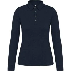 KARIBAN K265 - Polo Jersey Manches Longues Femme -Karioact Boutique aHR0cDovL21lZGlhMi5kZXNpZ25wYXJ0bmVyLmZyL2MvcC8xNDUwNC8xNDUwNC0xMjYxLTEuanBn