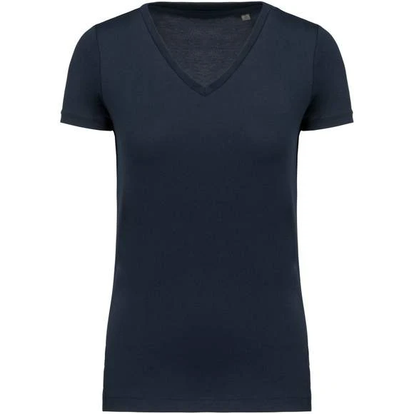 KARIBAN K3003 - T-shirt Supima® Col V Manches Courtes Femme 4 KARIBAN K3003 - T-shirt Supima® Col V Manches Courtes Femme – Image 2