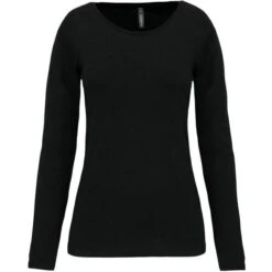 KARIBAN K3017 - T-shirt Col Rond Manches Longues Femme -Karioact Boutique aHR0cDovL21lZGlhMi5kZXNpZ25wYXJ0bmVyLmZyL2MvcC8xNDUyMS8xNDUyMS0xNTIwLTEuanBn