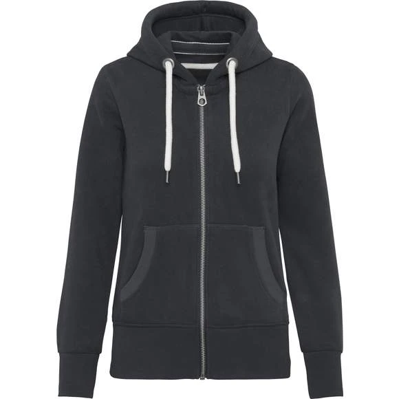 KARIBAN KV2307 - Sweat-shirt Vintage Zippé à Capuche Femme 17 KARIBAN KV2307 - Sweat-shirt Vintage Zippé à Capuche Femme – Image 15