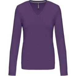 KARIBAN K382 - T-shirt Col V Manches Longues Femme -Karioact Boutique aHR0cDovL21lZGlhMi5kZXNpZ25wYXJ0bmVyLmZyL2MvcC8zNjMyLzM2MzItMTE0OTgtMS5qcGc