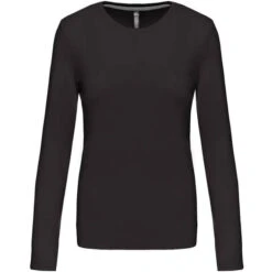 KARIBAN K383 - T-shirt Col Rond Manches Longues Femme -Karioact Boutique aHR0cDovL21lZGlhMi5kZXNpZ25wYXJ0bmVyLmZyL2MvcC8zNjMzLzM2MzMtMTM5Ny0xLmpwZw