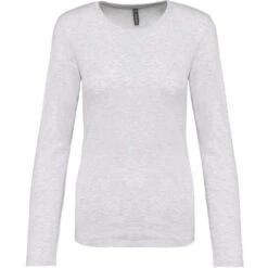 KARIBAN K383 - T-shirt Col Rond Manches Longues Femme -Karioact Boutique aHR0cDovL21lZGlhMi5kZXNpZ25wYXJ0bmVyLmZyL2MvcC8zNjMzLzM2MzMtMTY1ODgtMS5qcGc